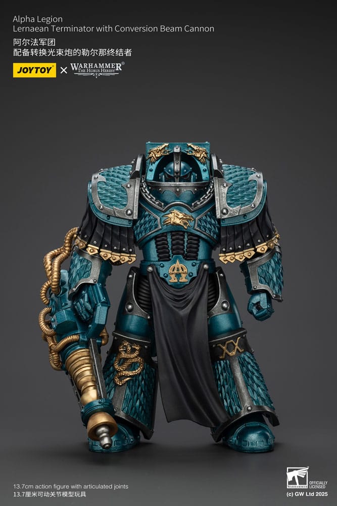 Warhammer Alpha Legion Lernaean Terminator with Conversion Beam Cannon The Horus Heresy Action Figure 20 cm