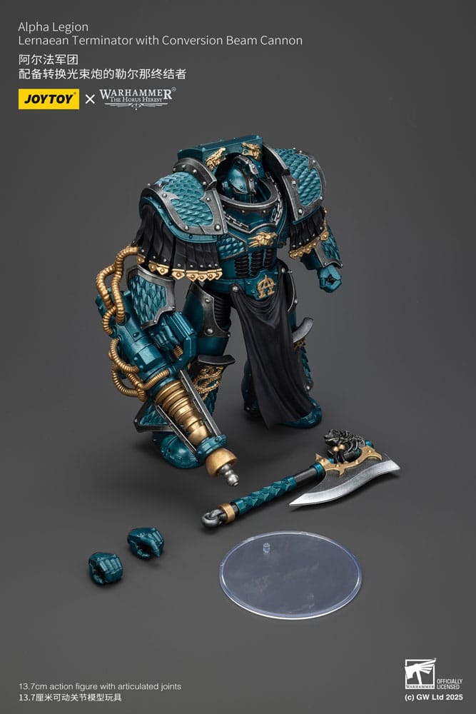 Warhammer Alpha Legion Lernaean Terminator with Conversion Beam Cannon The Horus Heresy Action Figure 20 cm