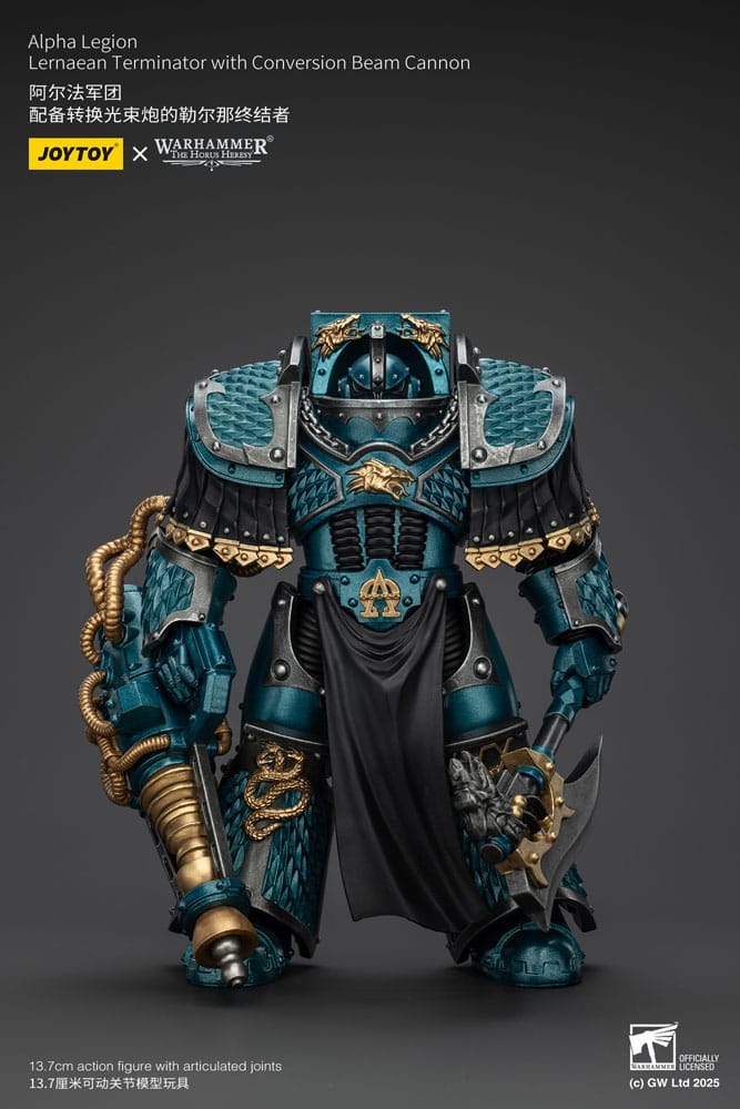 Warhammer Alpha Legion Lernaean Terminator with Conversion Beam Cannon The Horus Heresy Action Figure 20 cm