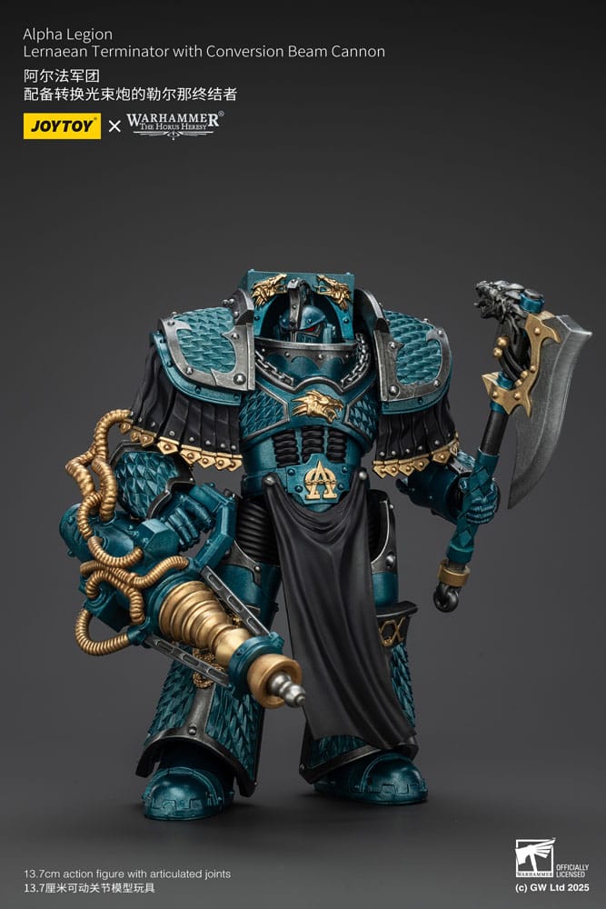 Warhammer Alpha Legion Lernaean Terminator with Conversion Beam Cannon The Horus Heresy Action Figure 20 cm
