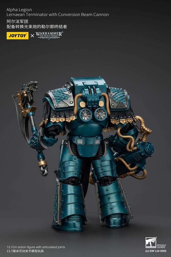 Warhammer Alpha Legion Lernaean Terminator with Conversion Beam Cannon The Horus Heresy Action Figure 20 cm