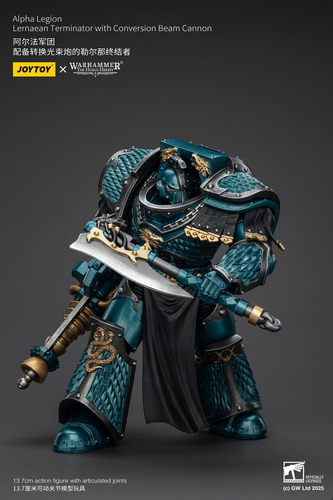 Warhammer Alpha Legion Lernaean Terminator with Conversion Beam Cannon The Horus Heresy Action Figure 20 cm