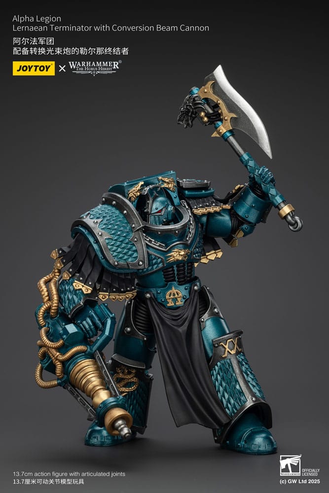 Warhammer Alpha Legion Lernaean Terminator with Conversion Beam Cannon The Horus Heresy Action Figure 20 cm