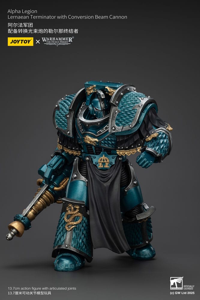 Warhammer Alpha Legion Lernaean Terminator with Conversion Beam Cannon The Horus Heresy Action Figure 20 cm