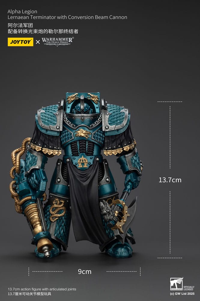 Warhammer Alpha Legion Lernaean Terminator with Conversion Beam Cannon The Horus Heresy Action Figure 20 cm
