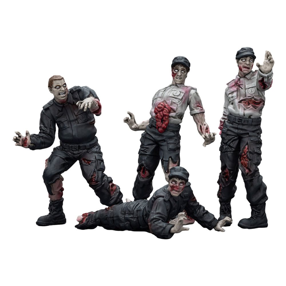 Dark Source Zombie Security Guards 3.1" Action Figures (4-Pack)