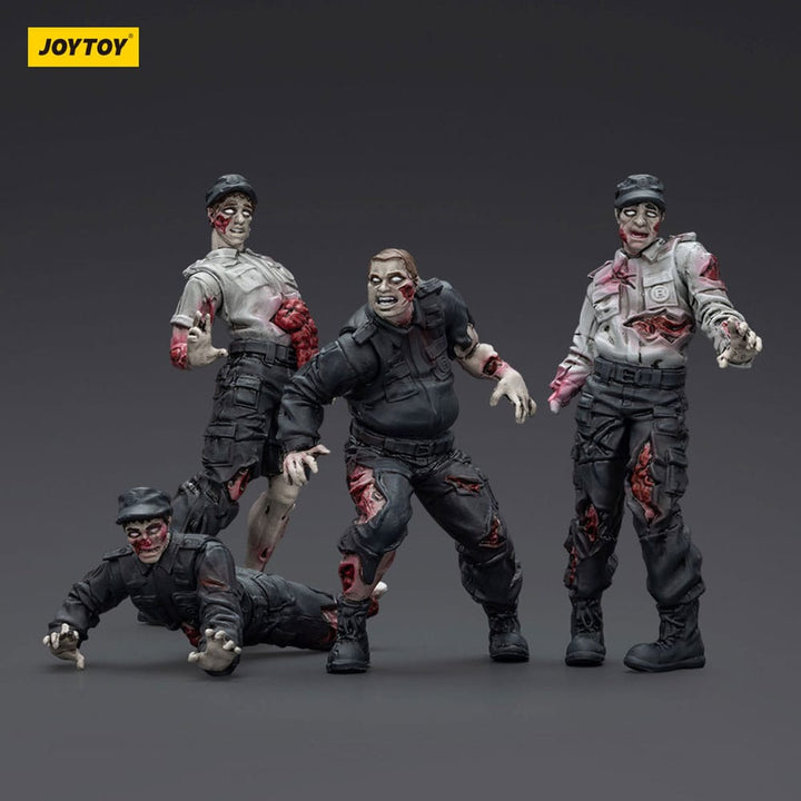 Dark Source Zombie Security Guards 3.1" Action Figures (4-Pack)