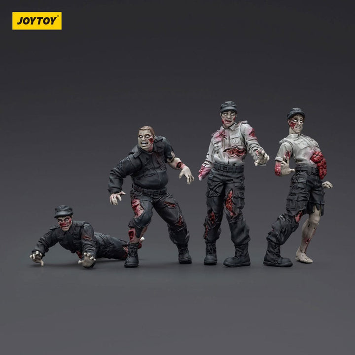 Dark Source Zombie Security Guards 3.1" Action Figures (4-Pack)