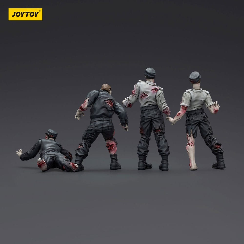 Dark Source Zombie Security Guards 3.1" Action Figures (4-Pack)