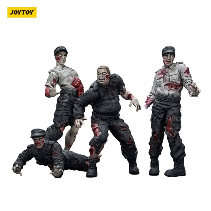 Dark Source Zombie Security Guards 3.1" Action Figures (4-Pack)