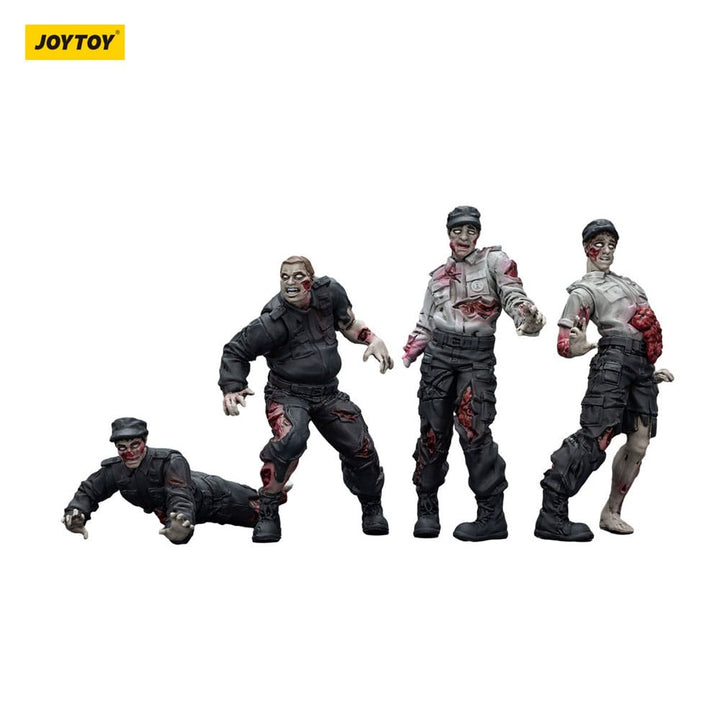 Dark Source Zombie Security Guards 3.1" Action Figures (4-Pack)