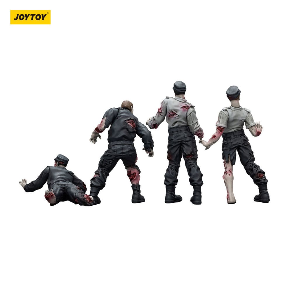 Dark Source Zombie Security Guards 3.1" Action Figures (4-Pack)