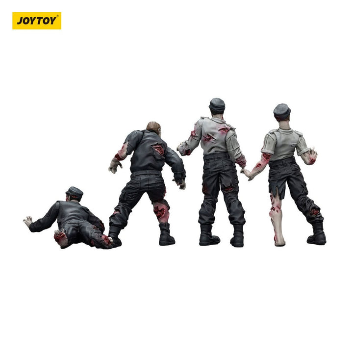 Dark Source Zombie Security Guards 3.1" Action Figures (4-Pack)