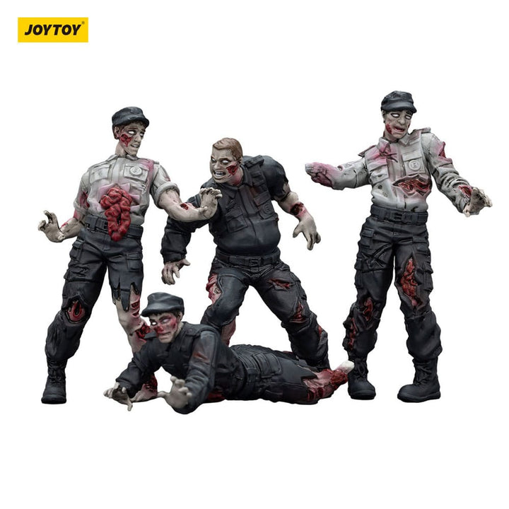 Dark Source Zombie Security Guards 3.1" Action Figures (4-Pack)