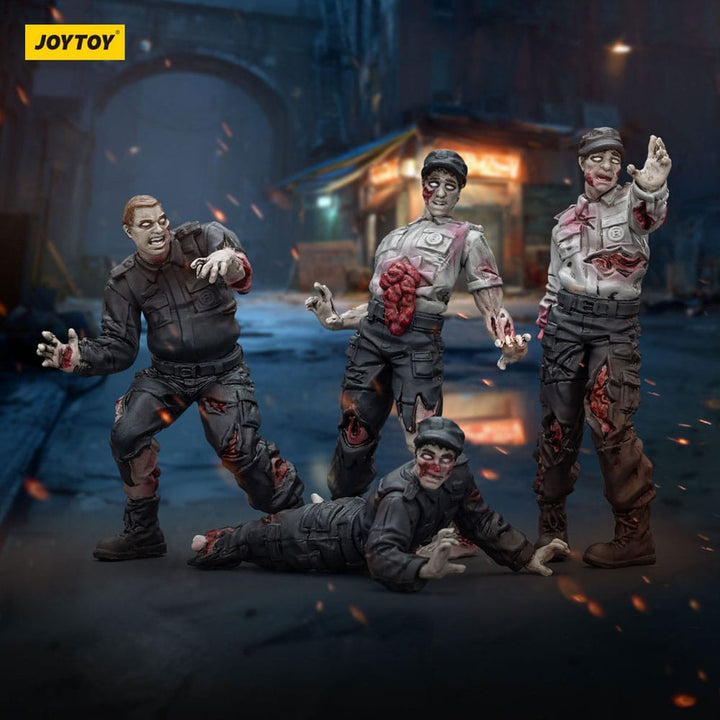 Dark Source Zombie Security Guards 3.1" Action Figures (4-Pack)