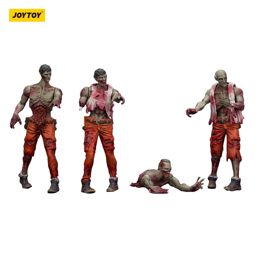 Dark Source Zombie Mechanic Team 3.1" Action Figures (4-Pack)