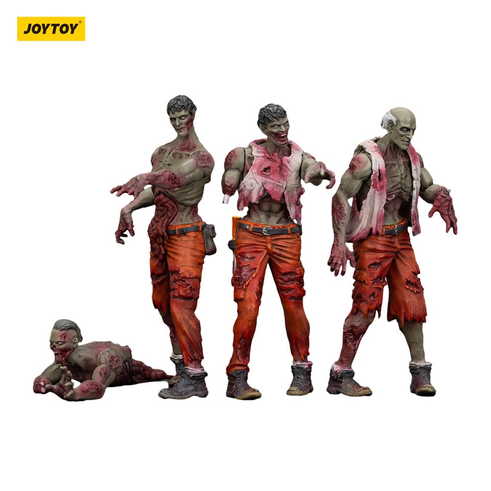 Dark Source Zombie Mechanic Team 3.1" Action Figures (4-Pack)