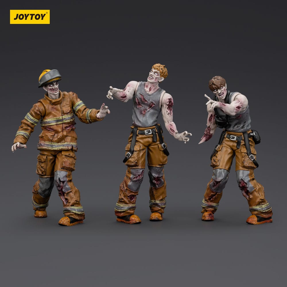 Dark Source Zombie Firefighters 3.1" Action Figures (3-Pack)