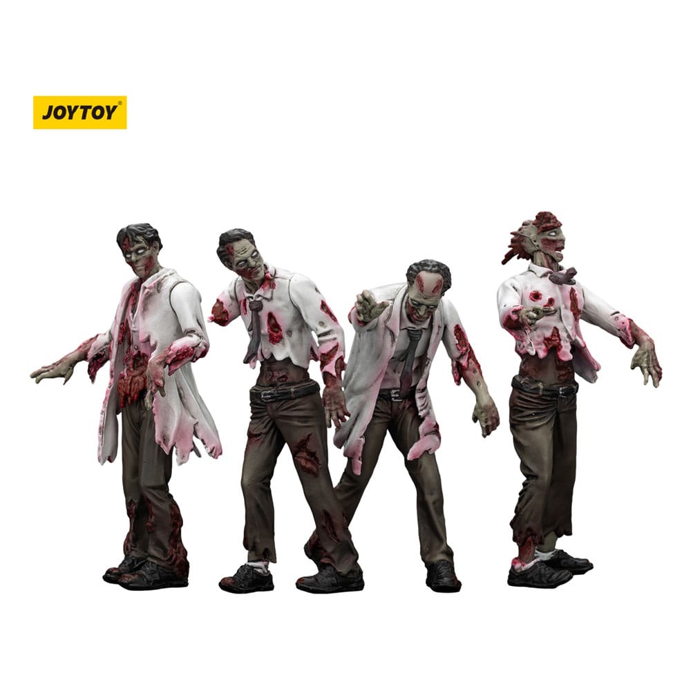 Dark Source Zombie Scientists (Male) 3.1" Action Figures (4-Pack)