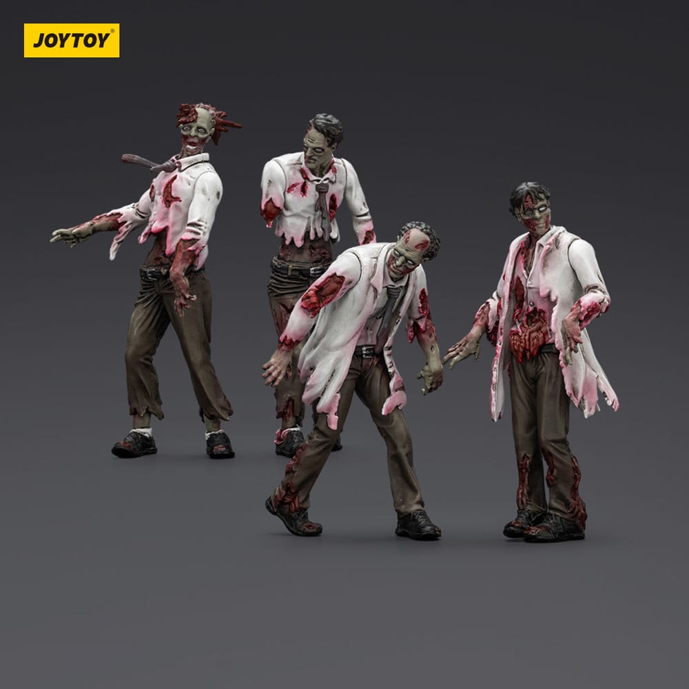 Dark Source Zombie Scientists (Male) 3.1" Action Figures (4-Pack)
