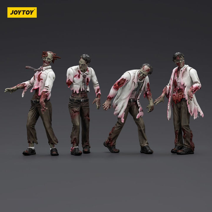 Dark Source Zombie Scientists (Male) 3.1" Action Figures (4-Pack)