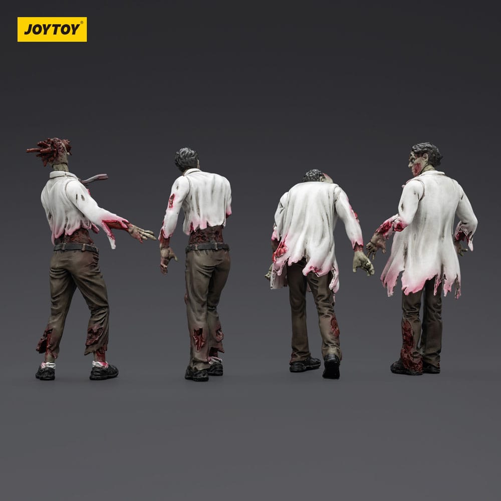 Dark Source Zombie Scientists (Male) 3.1" Action Figures (4-Pack)