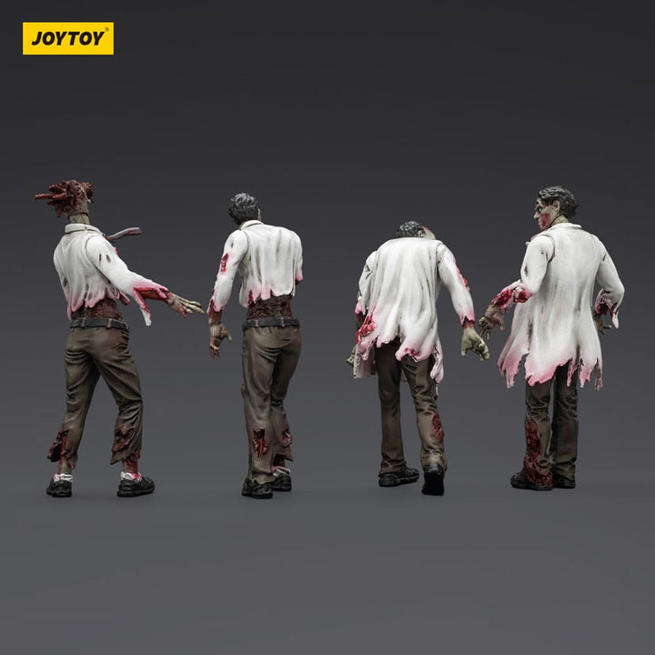 Dark Source Zombie Scientists (Male) 3.1" Action Figures (4-Pack)