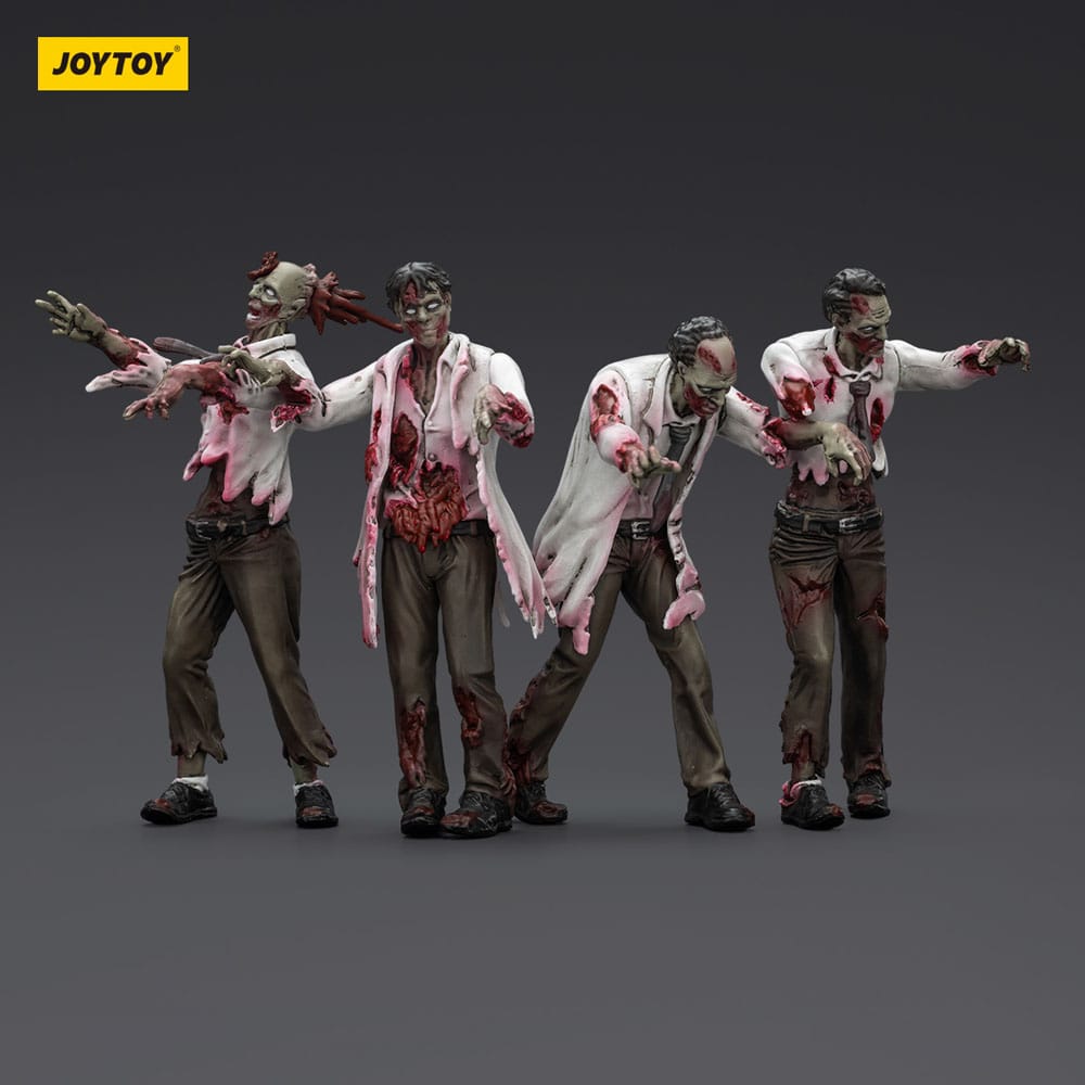 Dark Source Zombie Scientists (Male) 3.1" Action Figures (4-Pack)