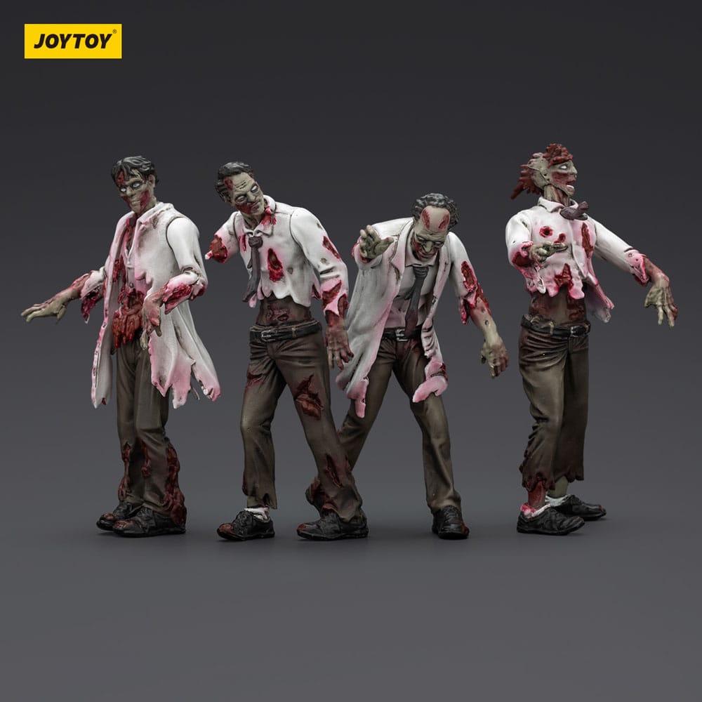 Dark Source Zombie Scientists (Male) 3.1" Action Figures (4-Pack)