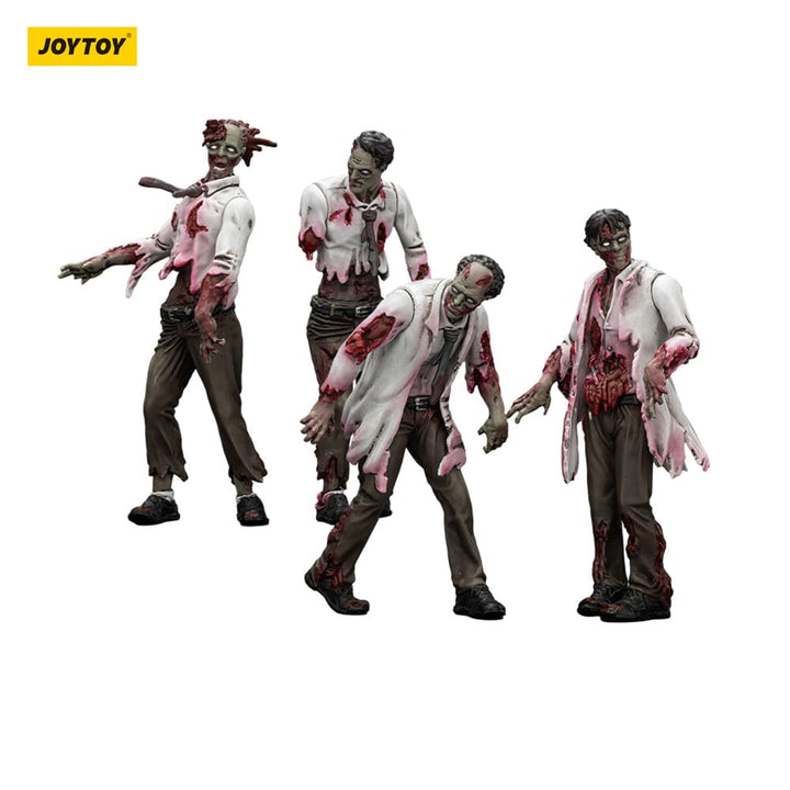 Dark Source Zombie Scientists (Male) 3.1" Action Figures (4-Pack)