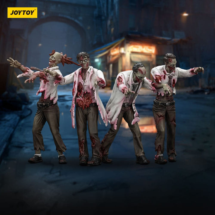 Dark Source Zombie Scientists (Male) 3.1" Action Figures (4-Pack)