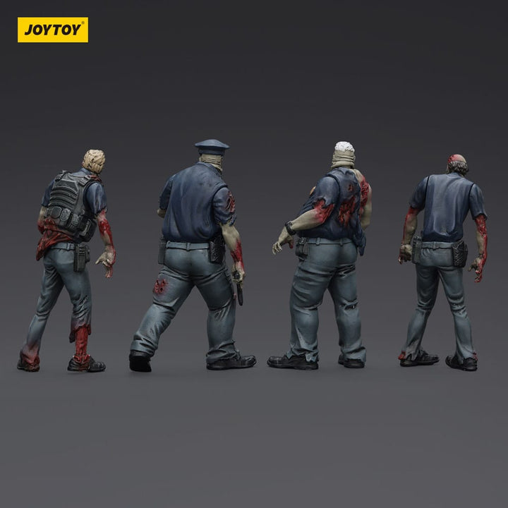 Dark Source Zombie Police (Male) 3.1" Action Figures (4-Pack)