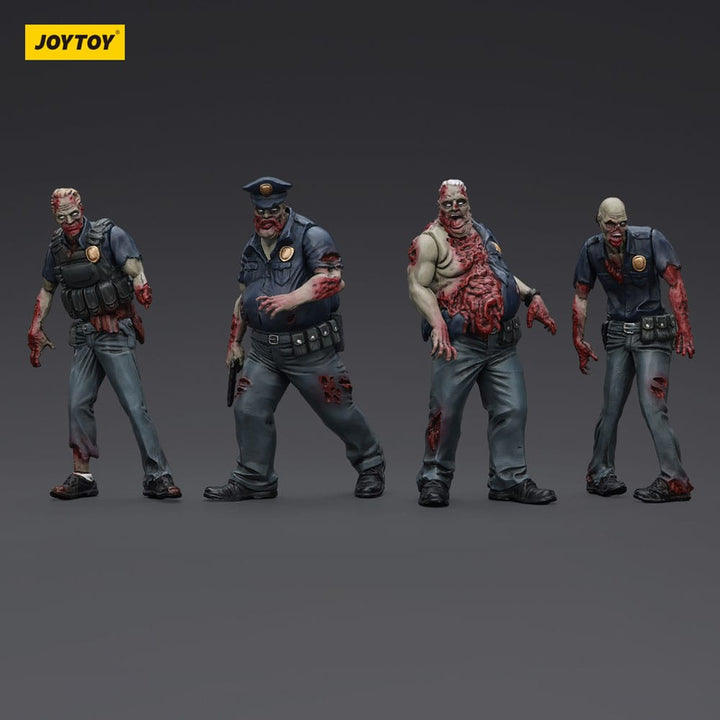 Dark Source Zombie Police (Male) 3.1" Action Figures (4-Pack)
