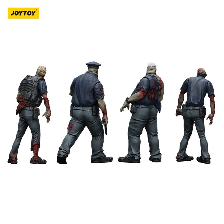Dark Source Zombie Police (Male) 3.1" Action Figures (4-Pack)