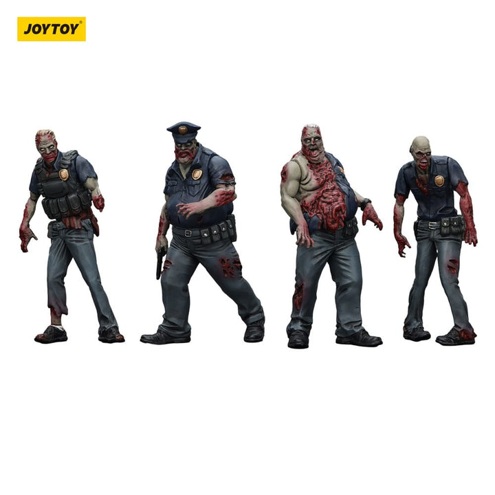 Dark Source Zombie Police (Male) 3.1" Action Figures (4-Pack)