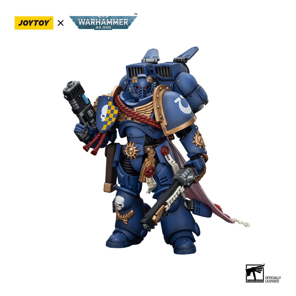 Warhammer 40k Ultramarines Captain With Jump Pack 1/18 Scale Action Figure