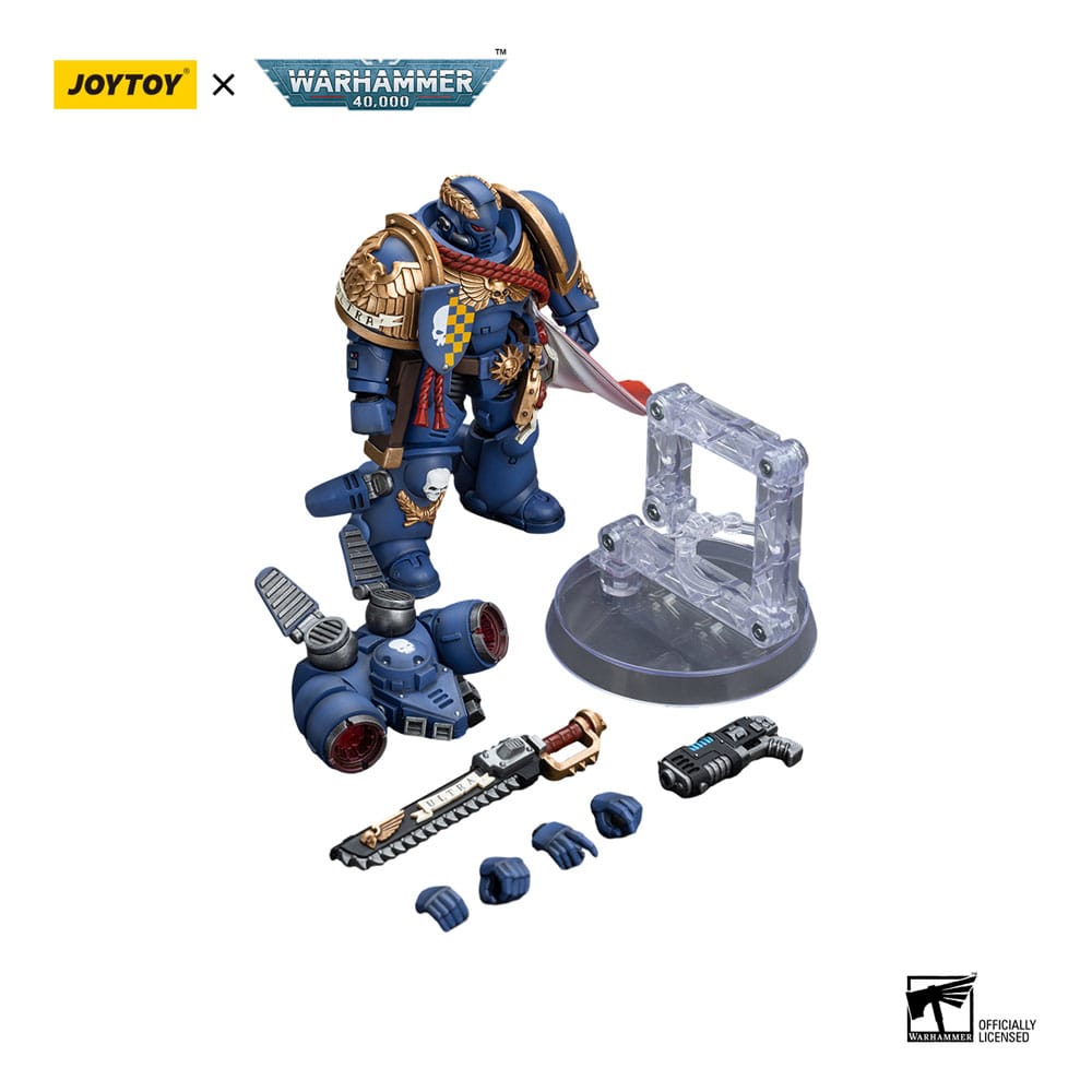 Warhammer 40k Ultramarines Captain With Jump Pack 1/18 Scale Action Figure