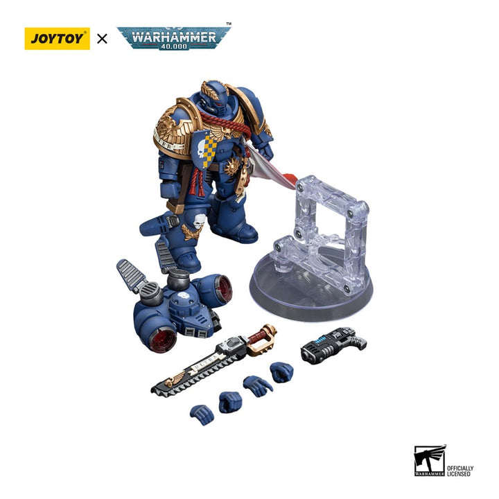 Warhammer 40k Ultramarines Captain With Jump Pack 1/18 Scale Action Figure