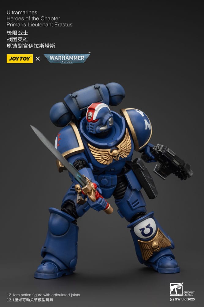 Warhammer 40k Primaris Lieutenant Erastus Ultramarines Action Figure 1 18 Scale