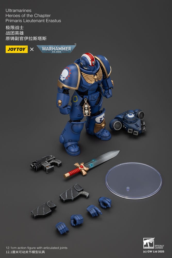 Warhammer 40k Primaris Lieutenant Erastus Ultramarines Action Figure 1 18 Scale