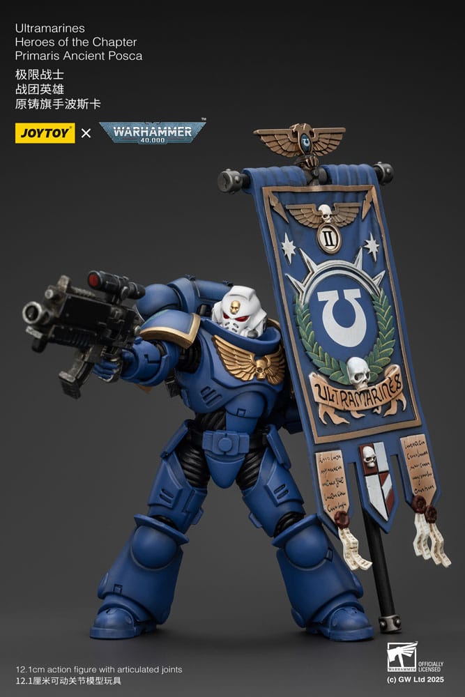 Warhammer 40k Primaris Ancient Posca Ultramarines Action Figure 1 18 Scale