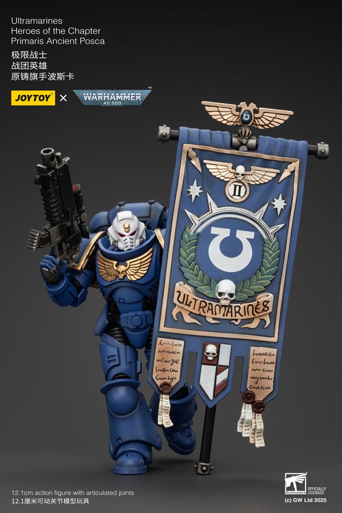 Warhammer 40k Primaris Ancient Posca Ultramarines Action Figure 1 18 Scale