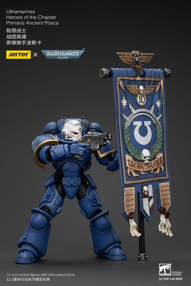 Warhammer 40k Primaris Ancient Posca Ultramarines Action Figure 1 18 Scale