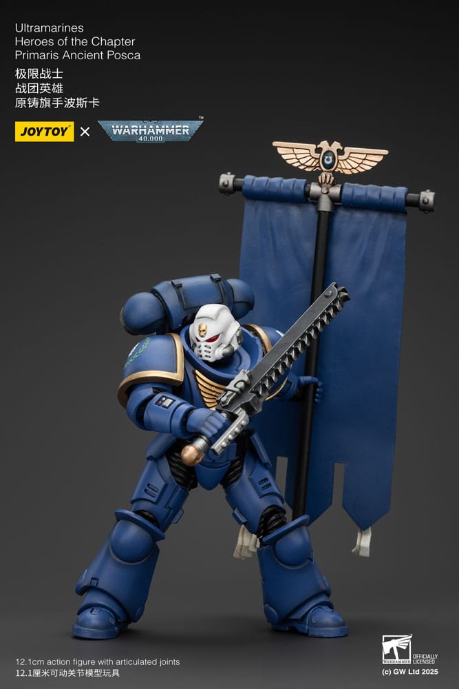 Warhammer 40k Primaris Ancient Posca Ultramarines Action Figure 1 18 Scale