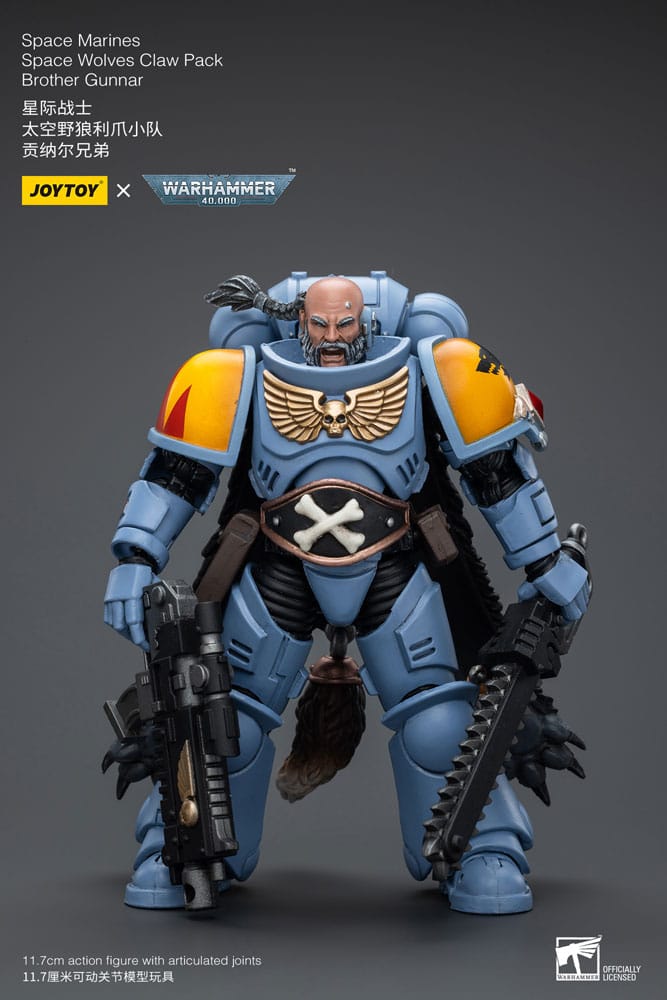 Warhammer Brother Gunnar Space Wolves Claw Pack Space Marines 40k Action Figure 12 cm