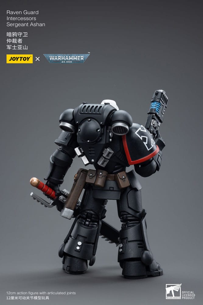 Warhammer 40K 1/18 Scale Raven Guard Intercessors Sergeant Ashan, side angle