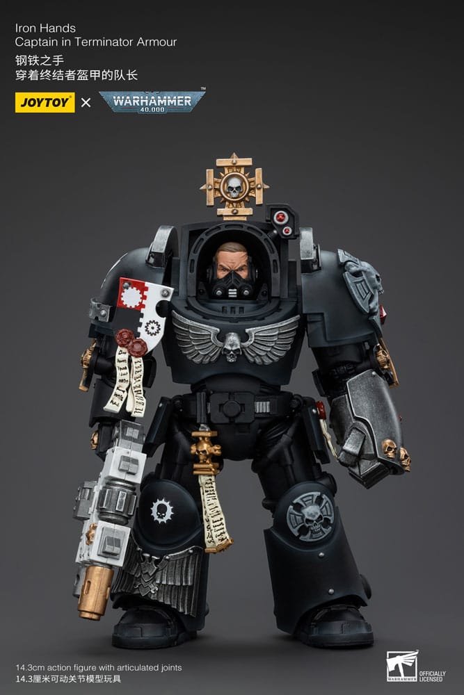 Warhammer Captain in Terminator Armour Iron Hands 40k Action Figure 14 cm