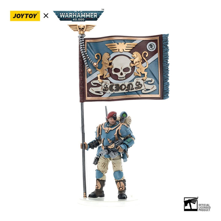 JoyToy Banner Bearer 55th Kappic Eagles Warhammer 40K Astra Militarum Tempestus Scions 1/18 Scale Action Figure