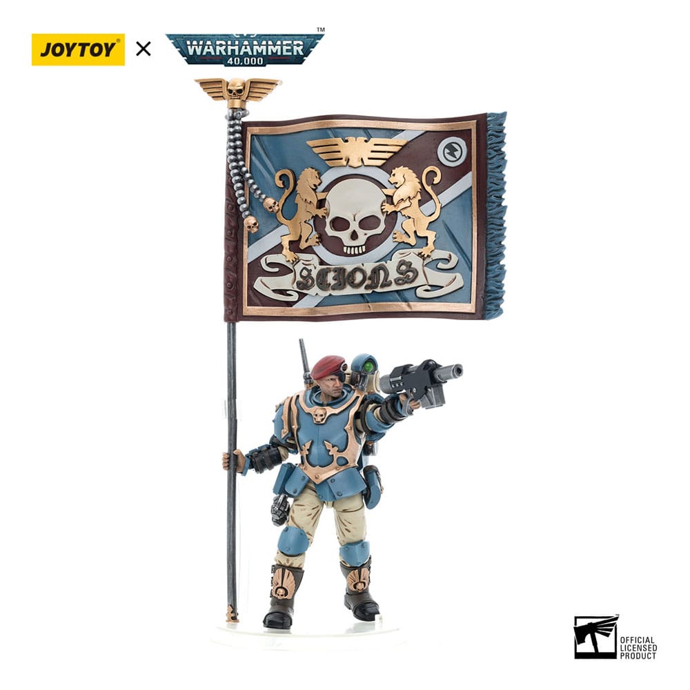 JoyToy Banner Bearer 55th Kappic Eagles Warhammer 40K Astra Militarum Tempestus Scions 1/18 Scale Action Figure
