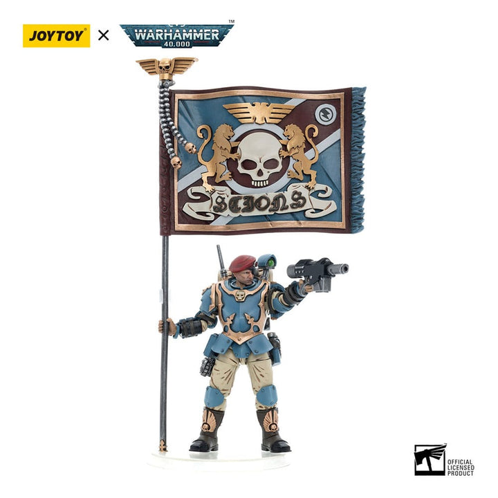 JoyToy Banner Bearer 55th Kappic Eagles Warhammer 40K Astra Militarum Tempestus Scions 1/18 Scale Action Figure